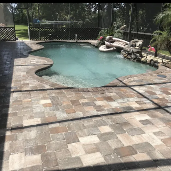 Poolside paver transformation