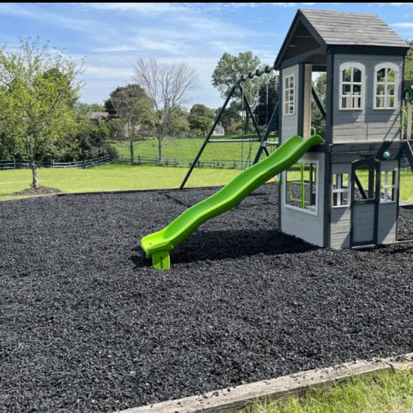 Playground surfacing and landscape edge